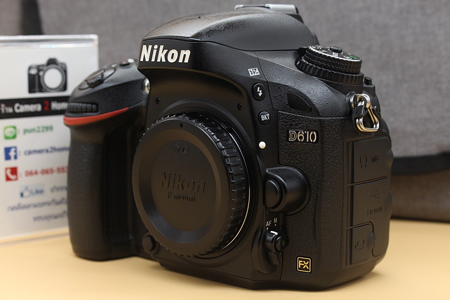 ขาย Body Nikon D610 อดีตประกันร้าน เมนูอังกฤษ สภาพพร้อมใช้งาน อุปกรณ์พร้อมกระเป๋า ชัตเตอร์ 49,XXXรูป  อุปกรณ์และรายละเอียดของสินค้า 1.Body Nikon D610 (มีรอ